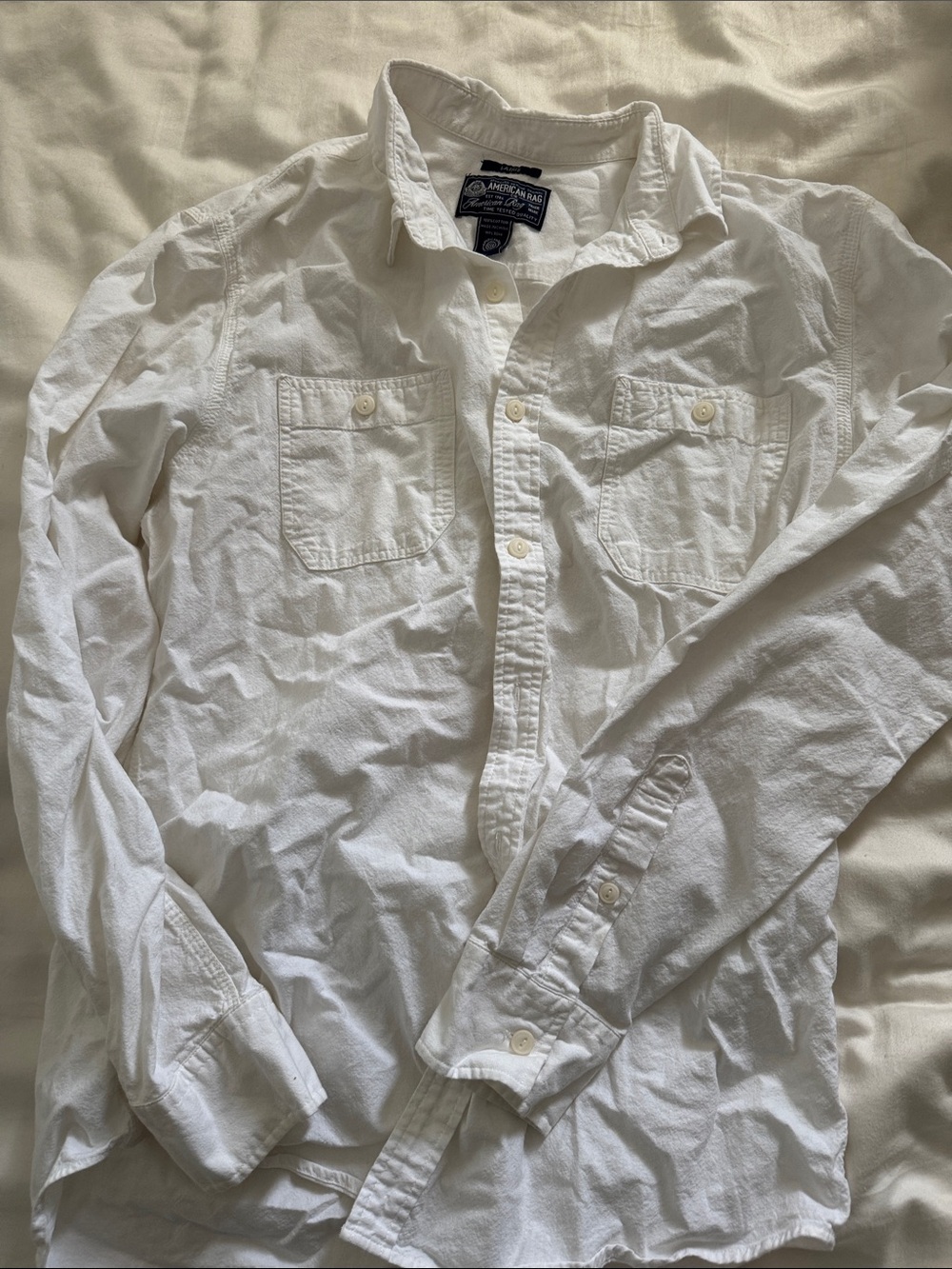 American Rag White Lightweight Cotton Shirt Jacket